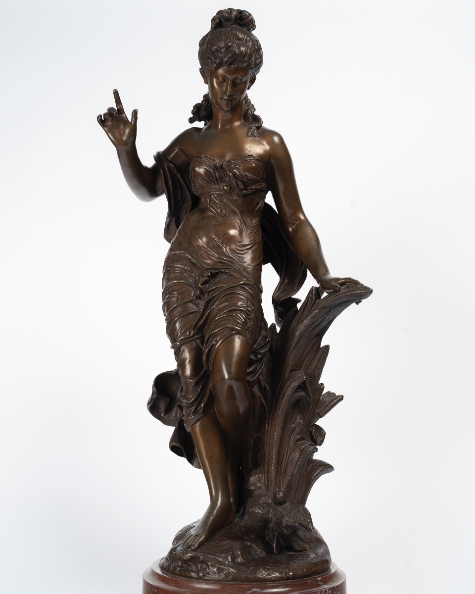 Auguste Moreau (1834-1917) Woman With A Bird-photo-3