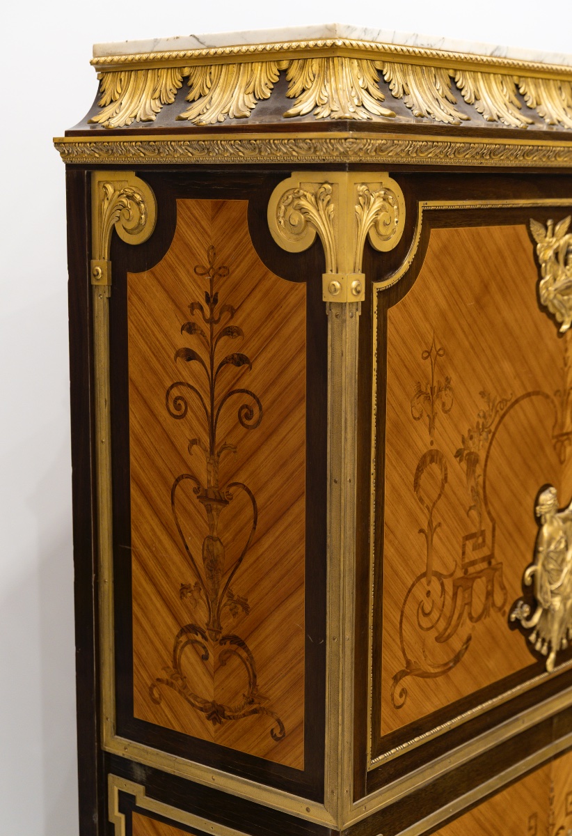 Paul Sormani (1817-1877) Drop-front Secretary Desk, Circa 1860-photo-6