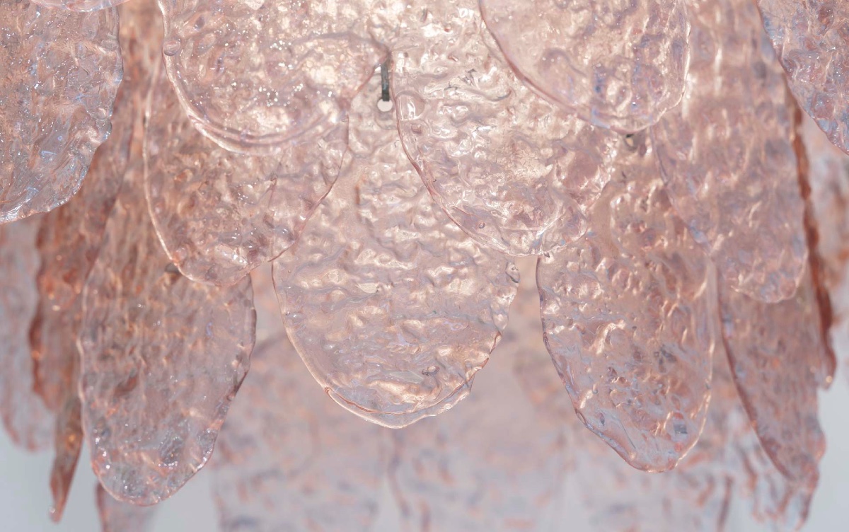 Gino Vistosi (1925-1980), Large Murano Chandelier With Nine Lights, Circa 1970-photo-2