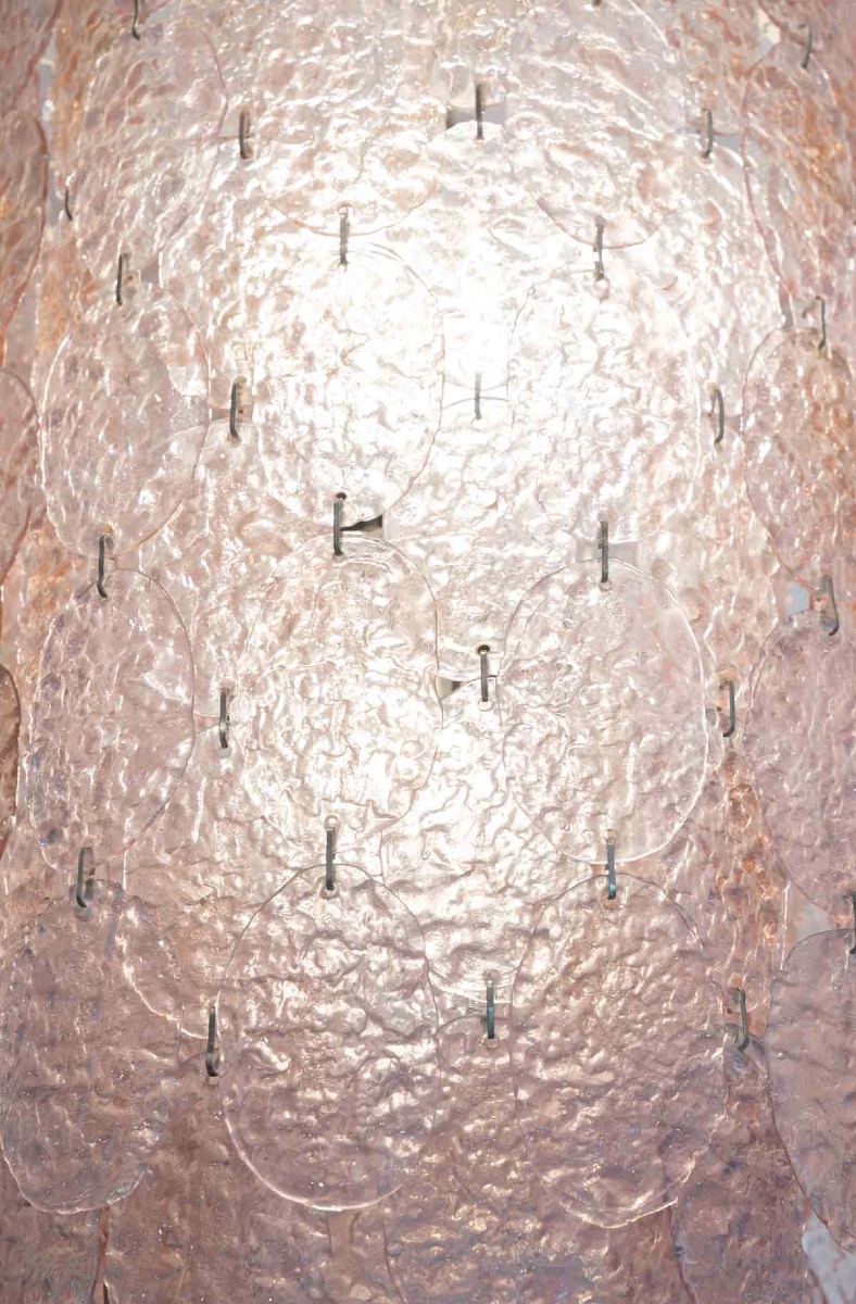 Gino Vistosi (1925-1980), Large Murano Chandelier With Nine Lights, Circa 1970-photo-4