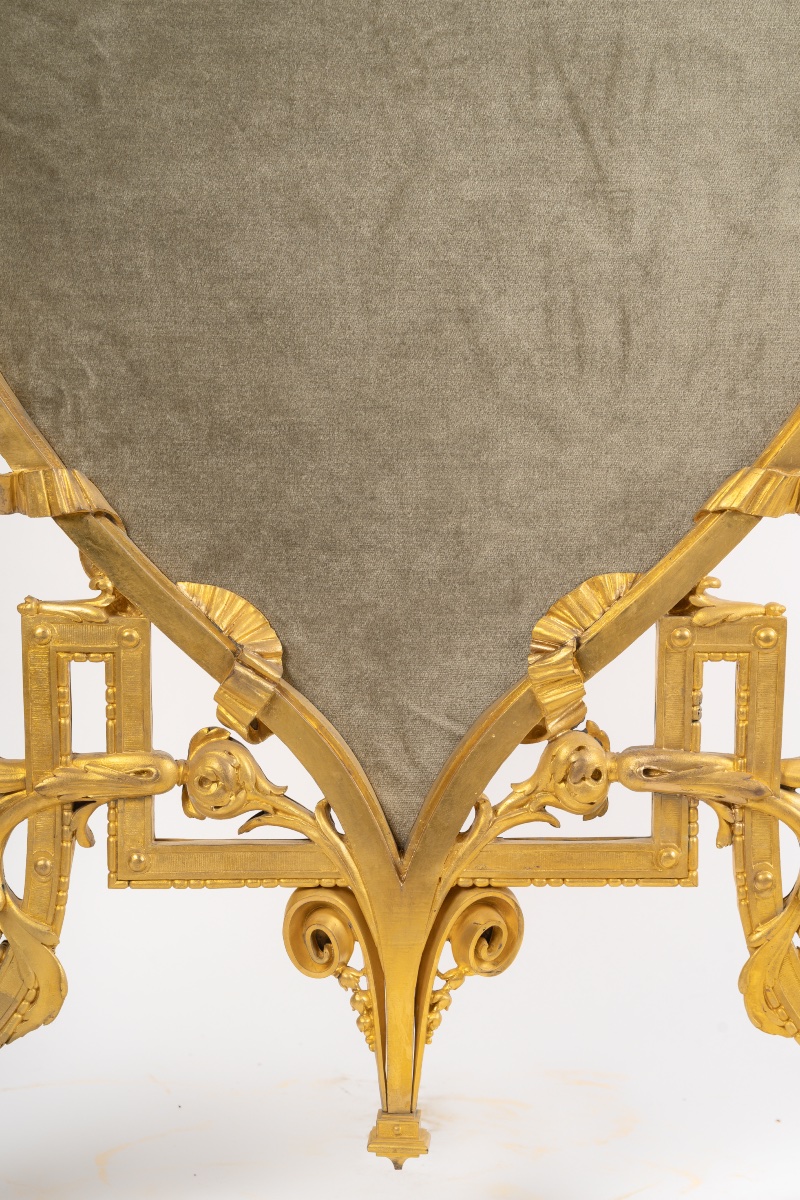 Gilt Bronze Fireplace Mantel, Circa 1870-photo-4