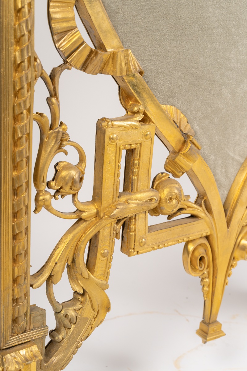 Gilt Bronze Fireplace Mantel, Circa 1870-photo-3