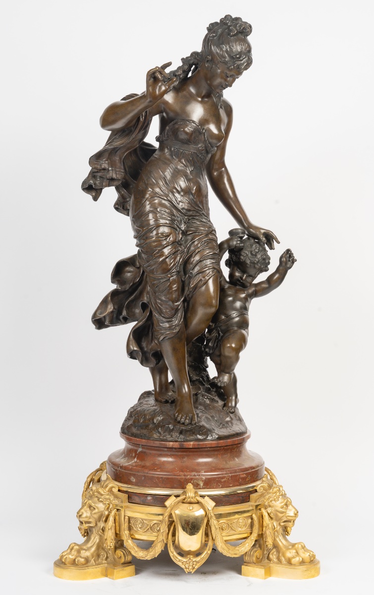 Auguste MOREAU (1834-1917),  Femme à l'enfant-photo-2