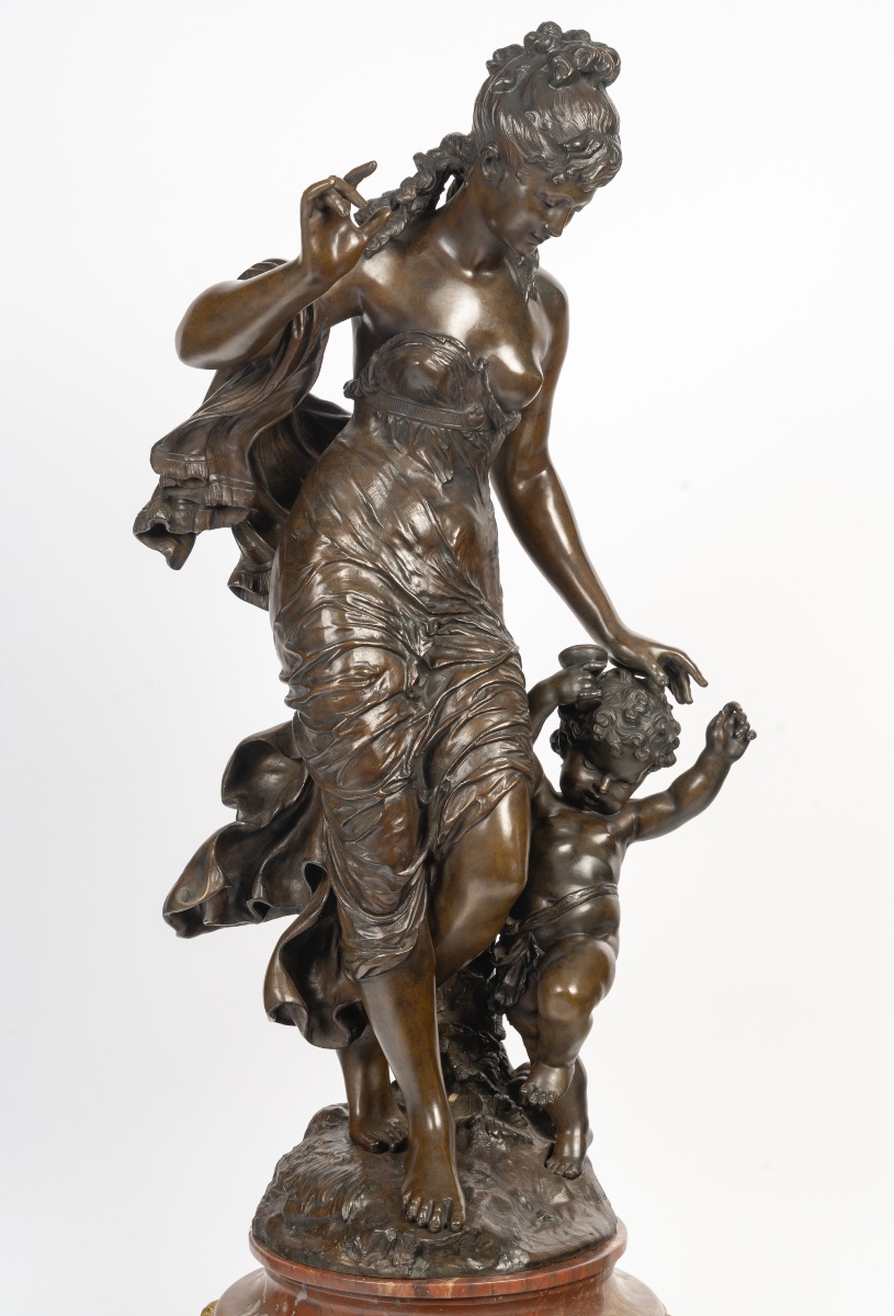 Auguste MOREAU (1834-1917),  Femme à l'enfant-photo-4