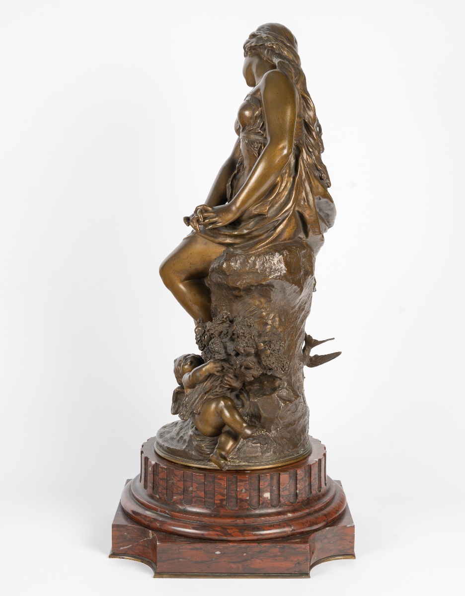 Mathurin MOREAU (1822-1912),  Le Retour Des Hirondelles-photo-1