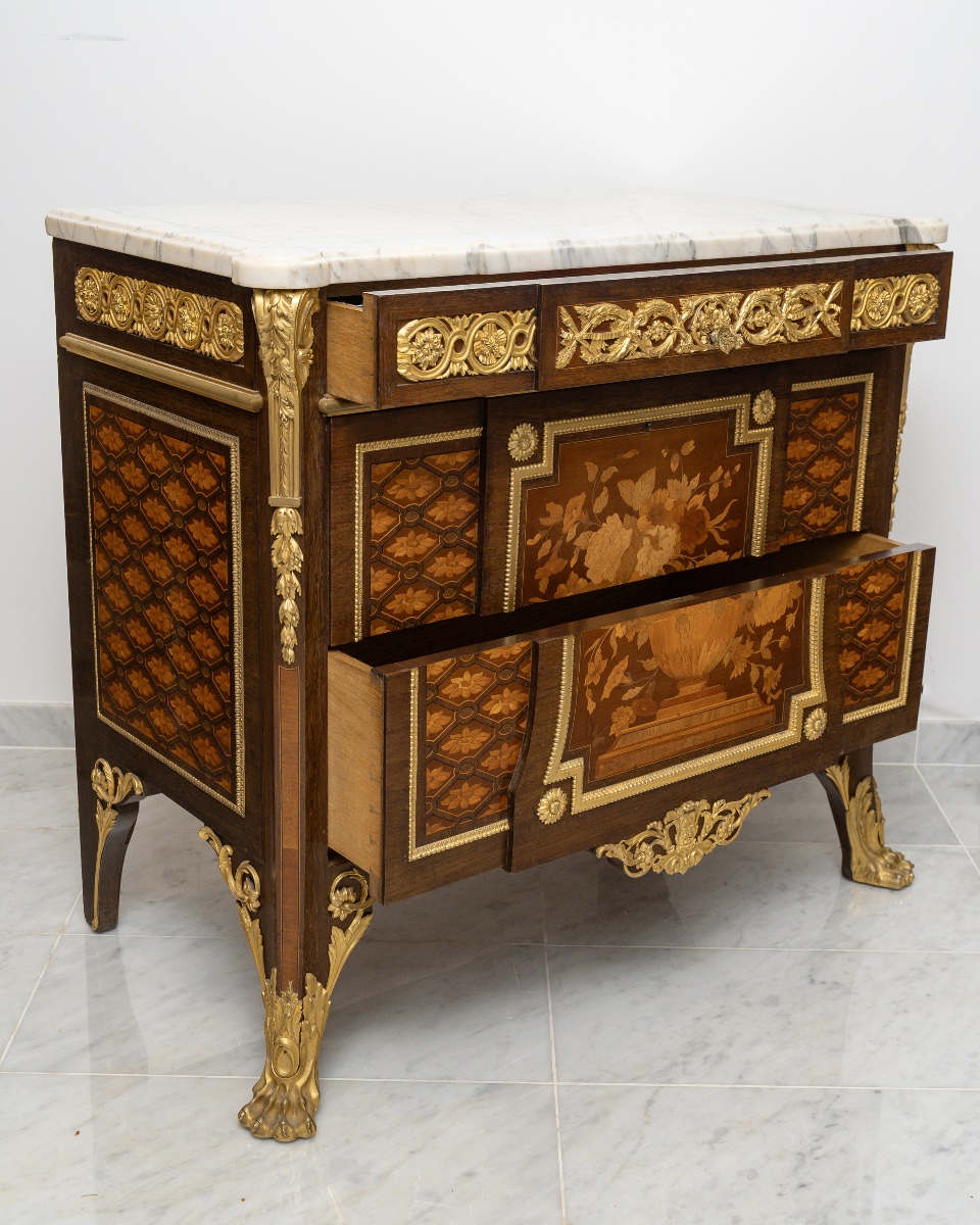 Louis XVI Commode By Ernest Mottheau-photo-3