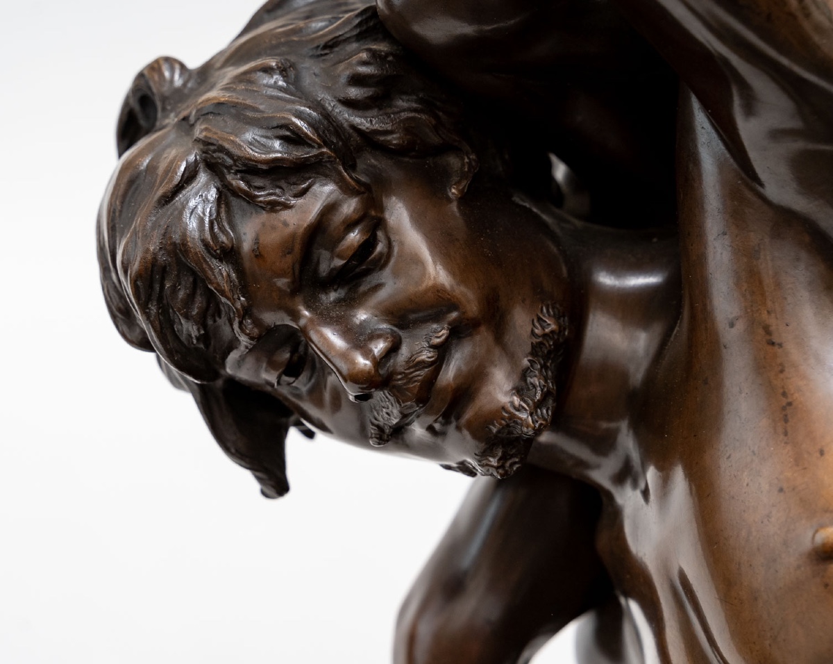 Gaston VEUVENOT-LEROUX (1854- 1942)  La Traversée Du Ruisseau-photo-3