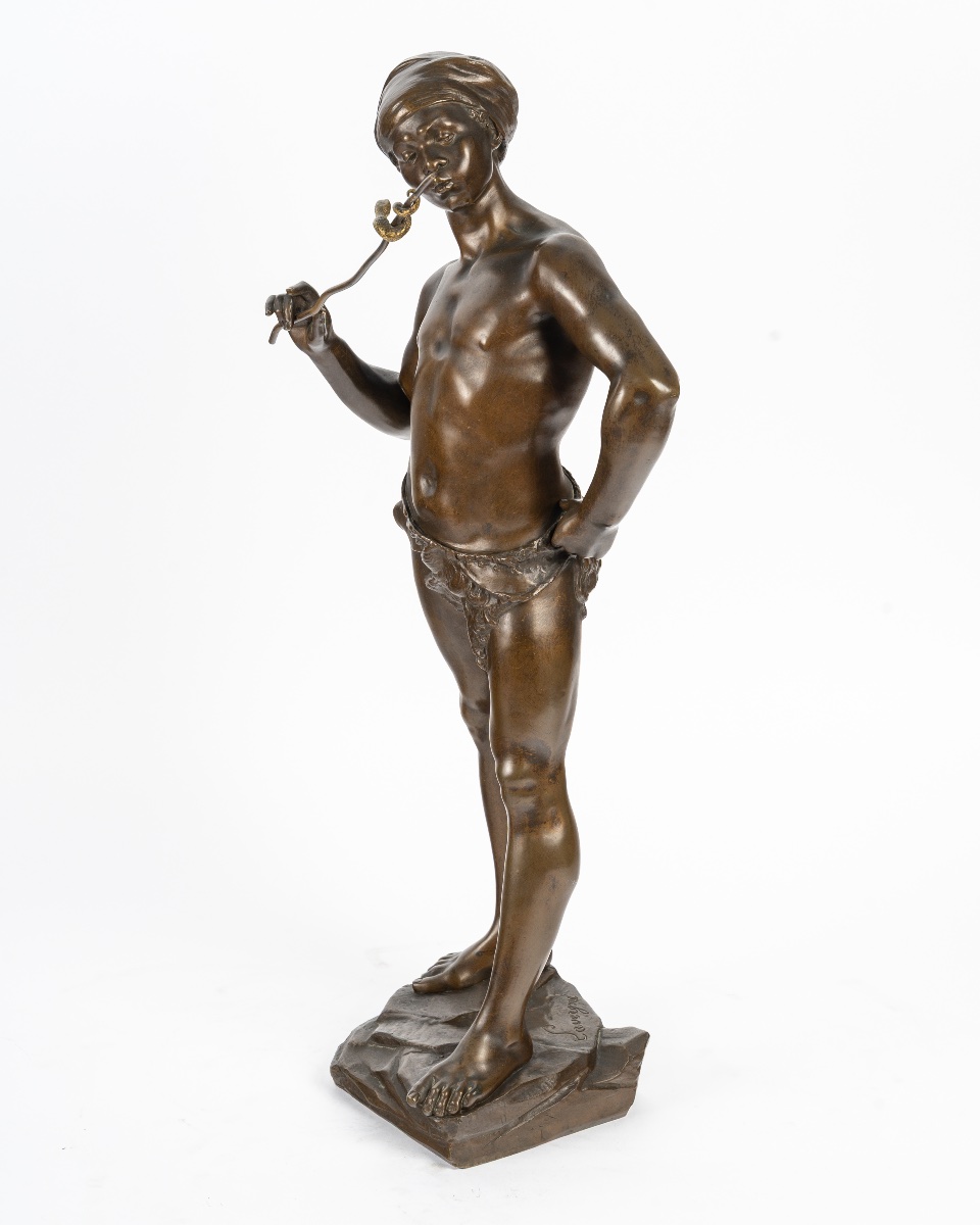 Adolphe Jean Lavergne (1863-1928), The Snake Charmer-photo-3