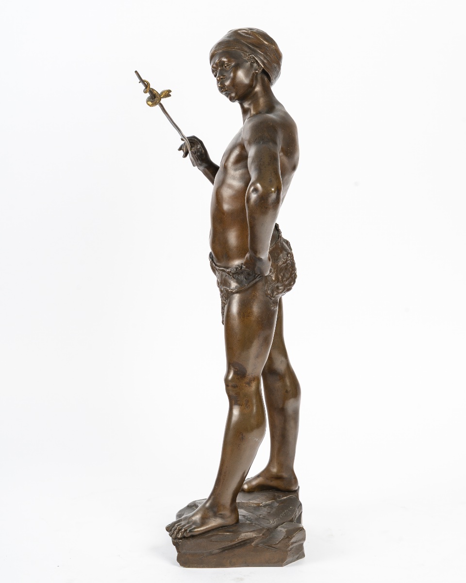 Adolphe Jean Lavergne (1863-1928), The Snake Charmer-photo-7