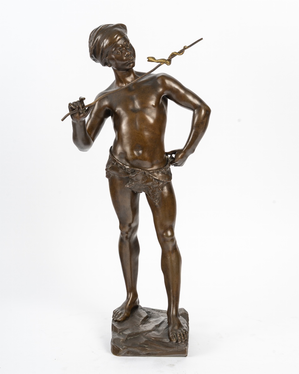 Adolphe Jean Lavergne (1863-1928), The Snake Charmer