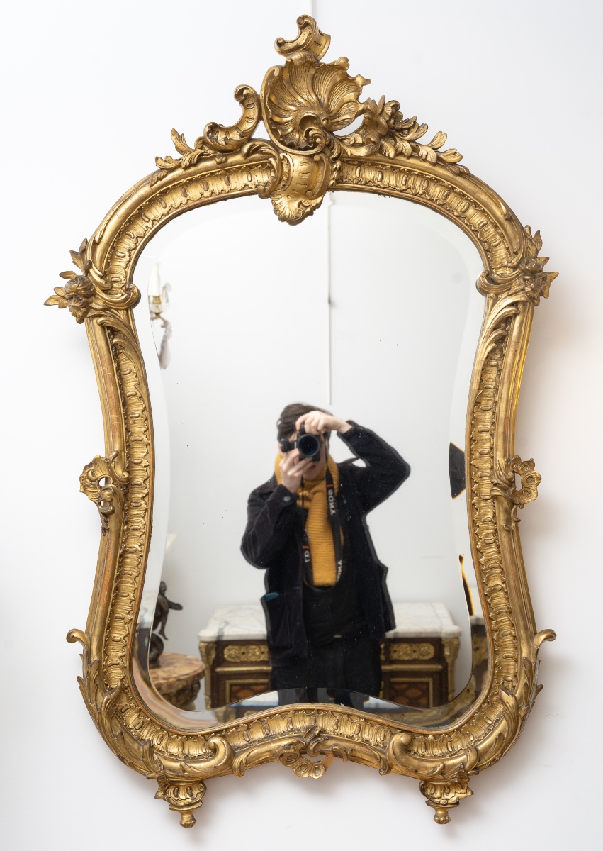 Louis XV Mirror, Circa 1870-photo-2