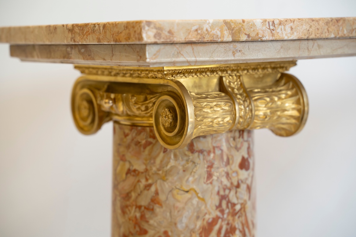 Pair Of Neoclassical Columns, Circa 1880-photo-3