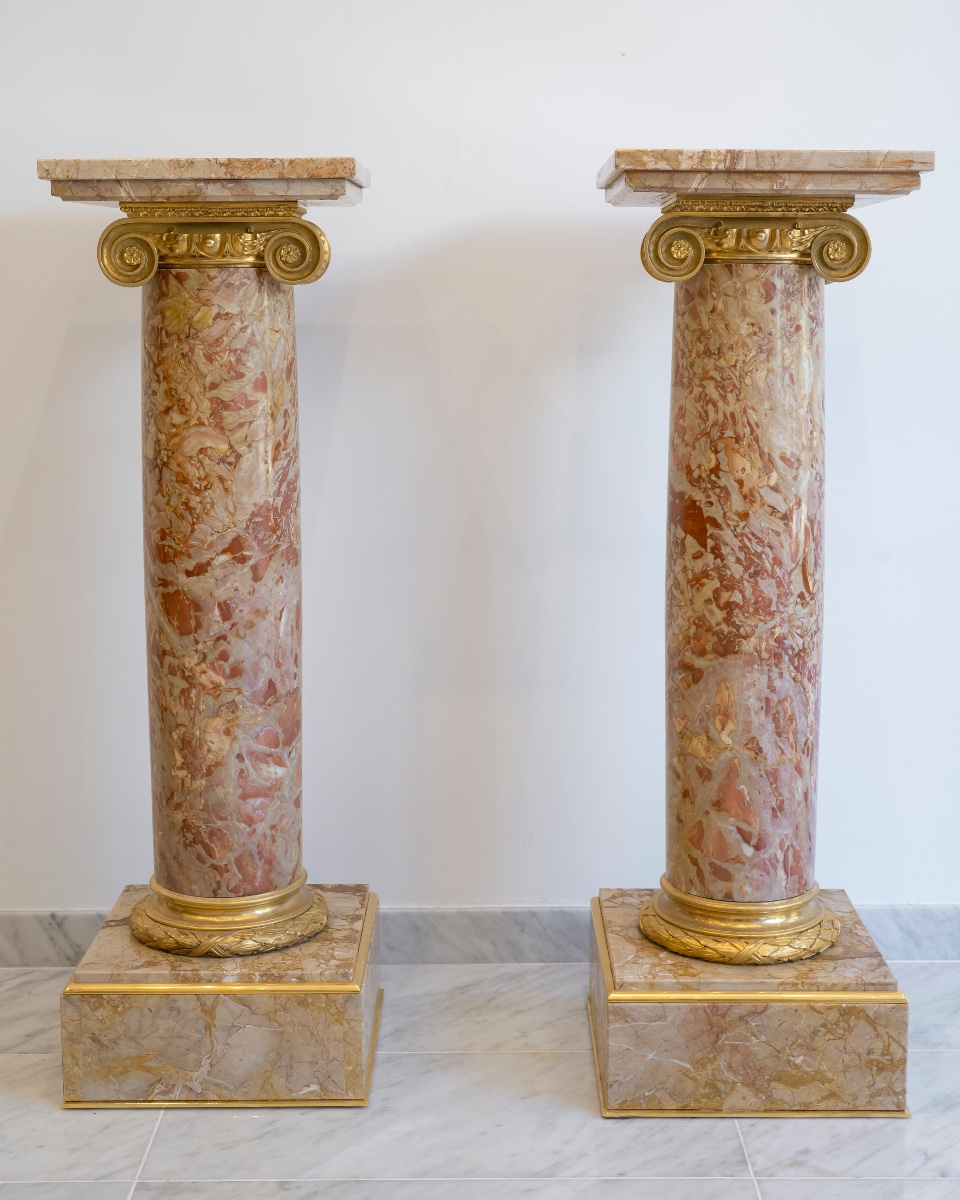 Pair Of Neoclassical Columns, Circa 1880