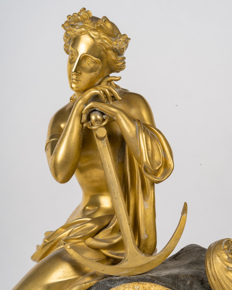 Charles X Clock, Marine Allegory, Circa 1830-photo-4