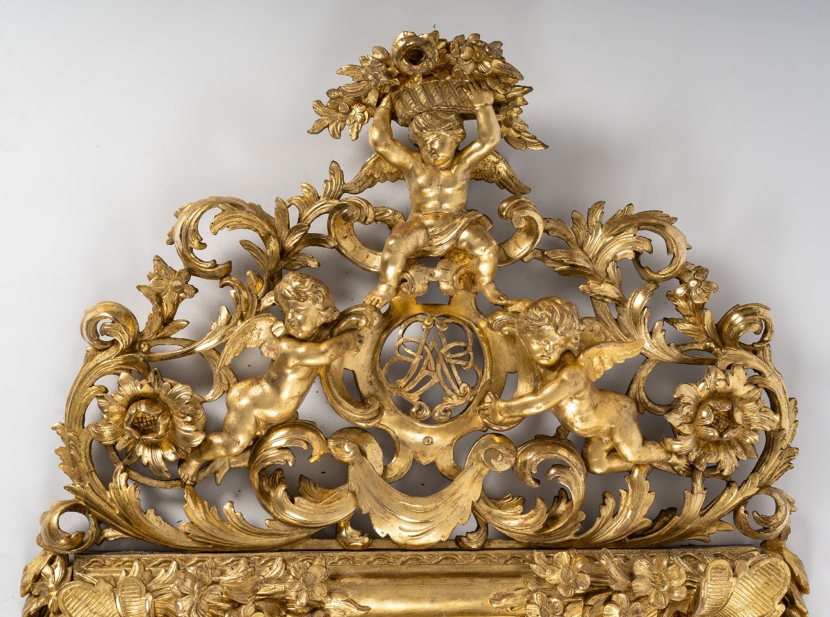 18th Century Lyon Mirror.-photo-2