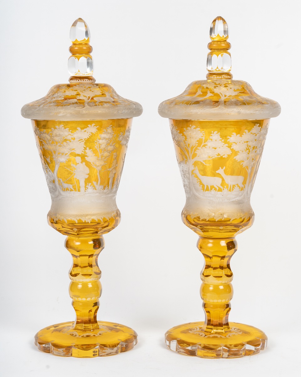 Paire De vases Bohème, Circa 1880-photo-2