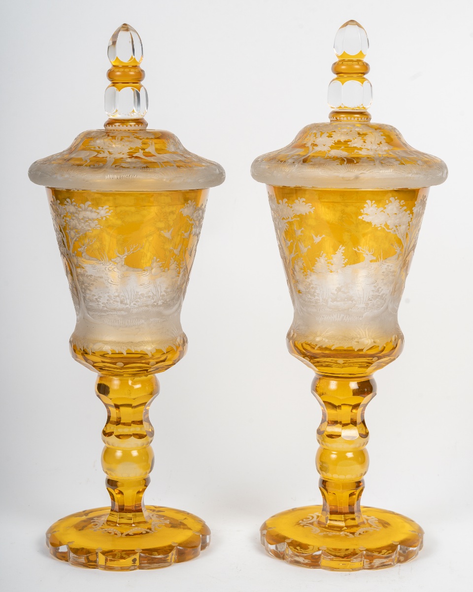 Paire De vases Bohème, Circa 1880-photo-3