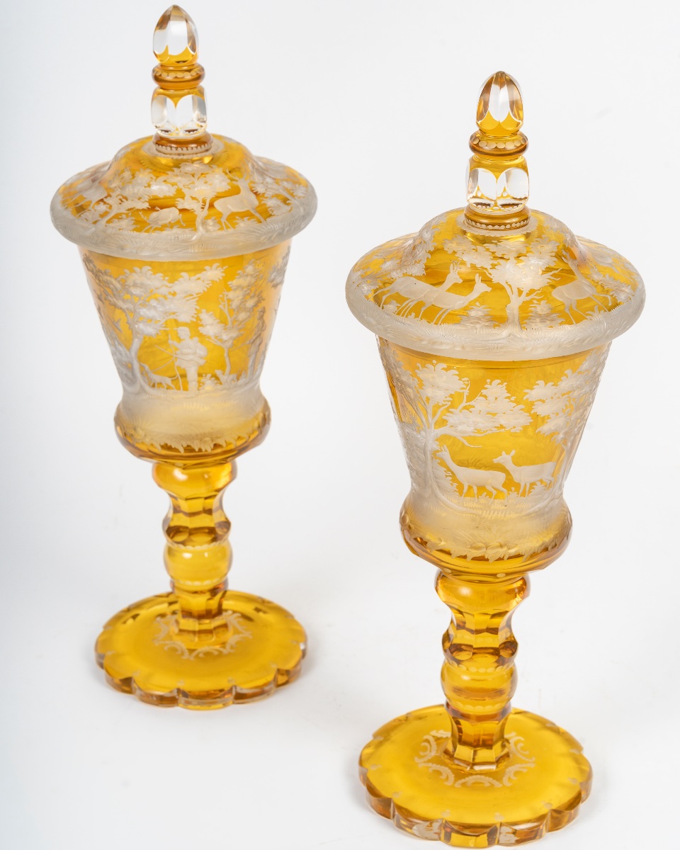 Paire De vases Bohème, Circa 1880-photo-4