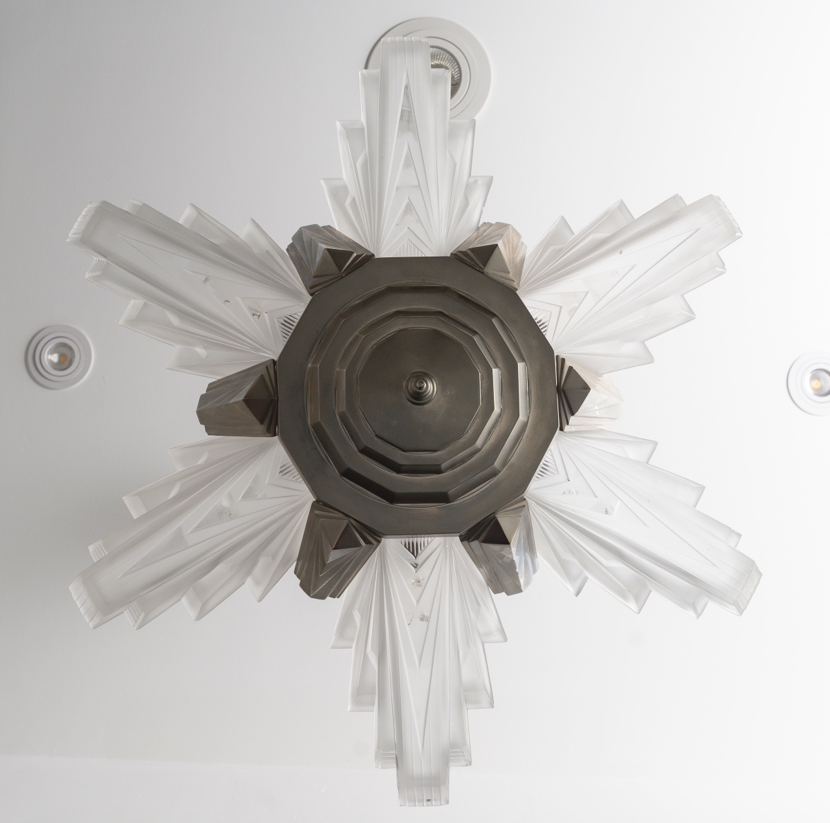 Henri Petitot Workshop, Art Deco Chandelier, Circa 1930-photo-2