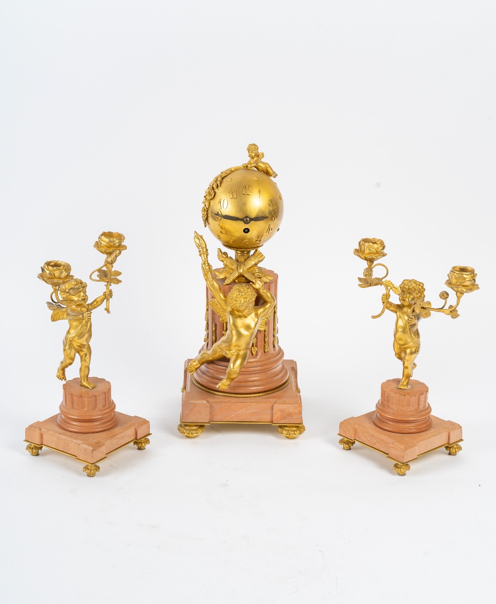 Garniture De Cheminée, Circa 1880-photo-4