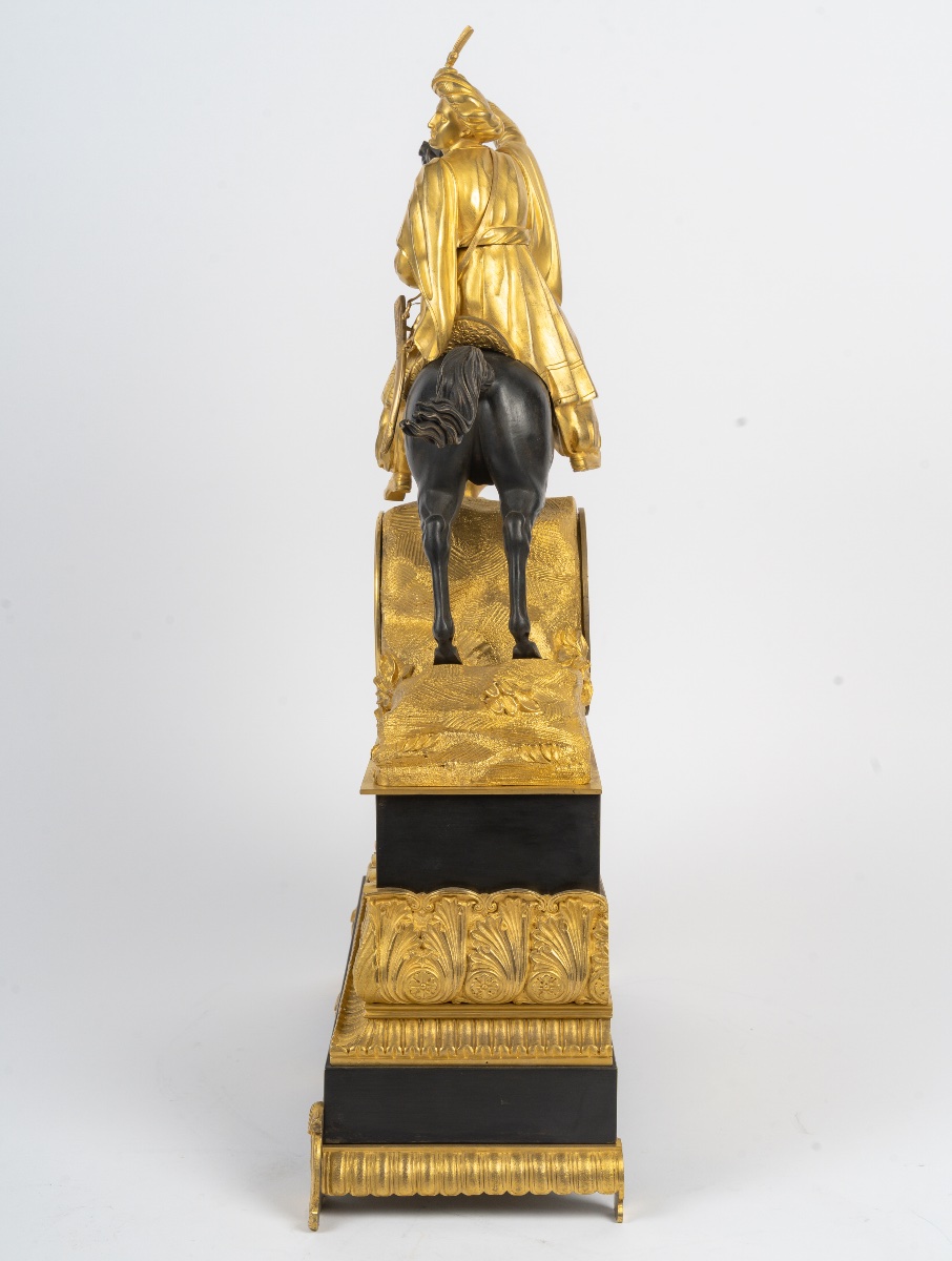 Pendule philhellénique représentant un chef grec insurgé, circa 1830-photo-6