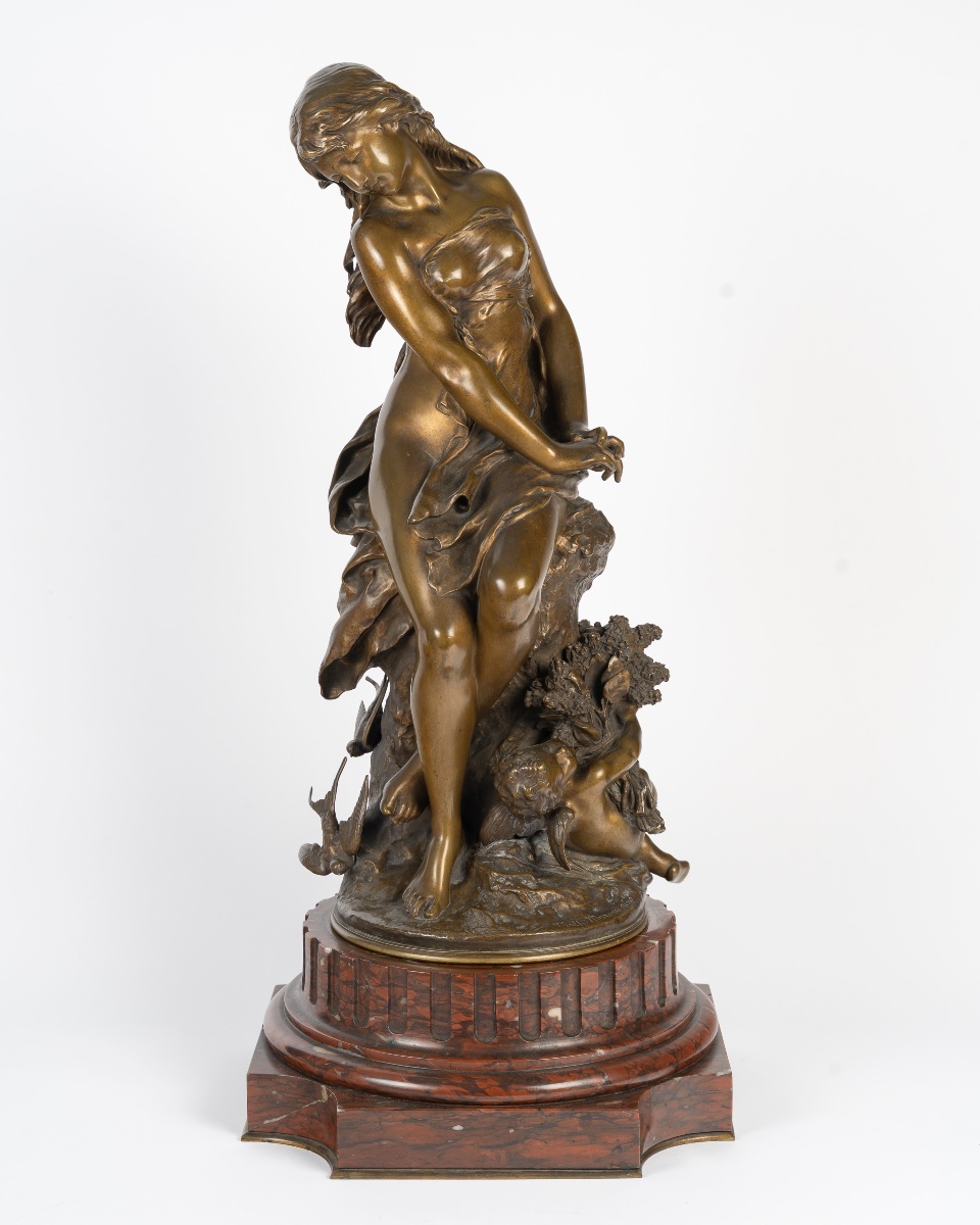 Mathurin MOREAU (1822-1912),  Le Retour Des Hirondelles-photo-2