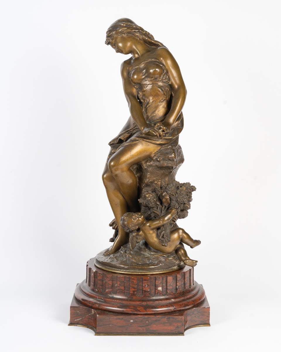 Mathurin MOREAU (1822-1912),  Le Retour Des Hirondelles-photo-4