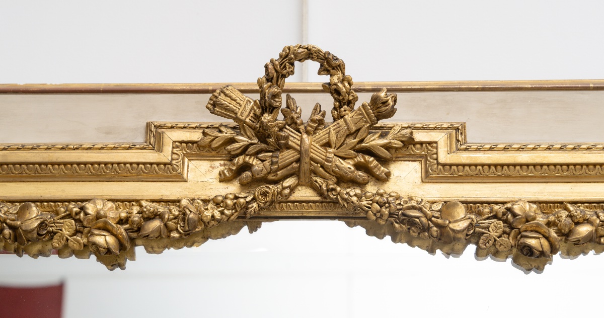 Louis XVI Mirror, Circa 1870-photo-1