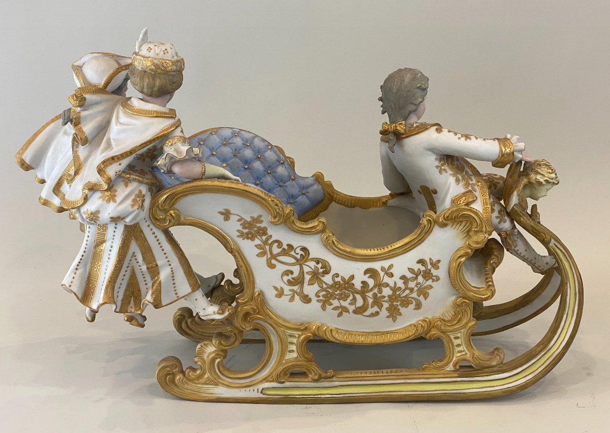 Grand Biscuit De Sitzendorf, Allemagne, Circa 1900-photo-2