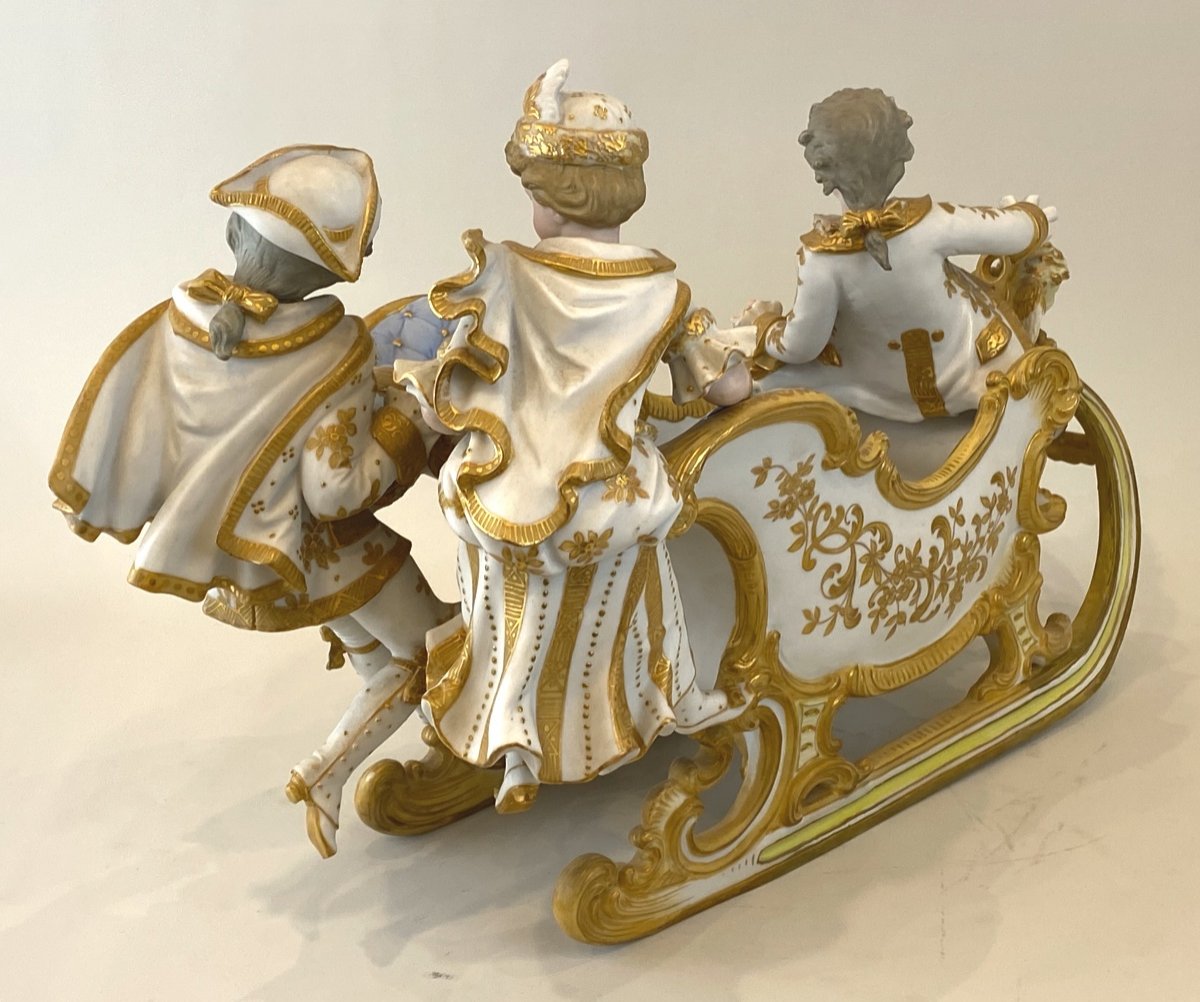 Grand Biscuit De Sitzendorf, Allemagne, Circa 1900-photo-3