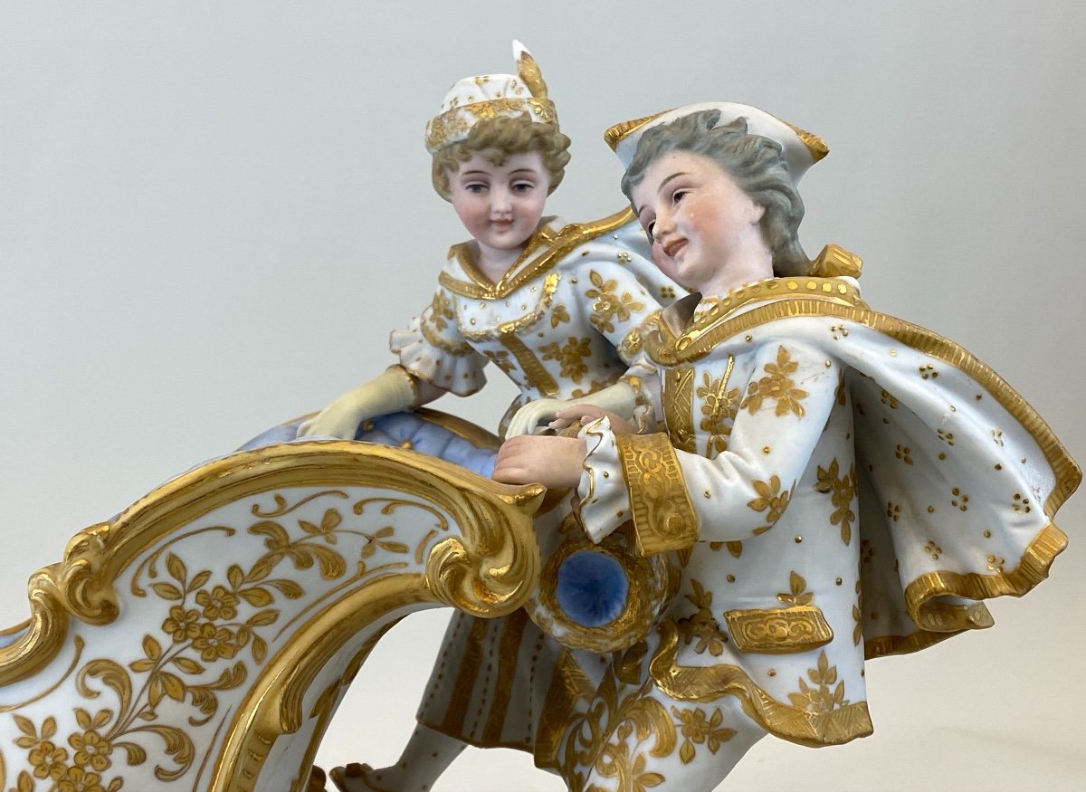 Grand Biscuit De Sitzendorf, Allemagne, Circa 1900-photo-4