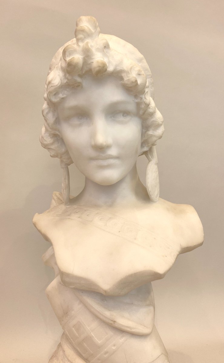 Buste De Jeune Femme Par Isidore LOLI (1875-1929)-photo-1