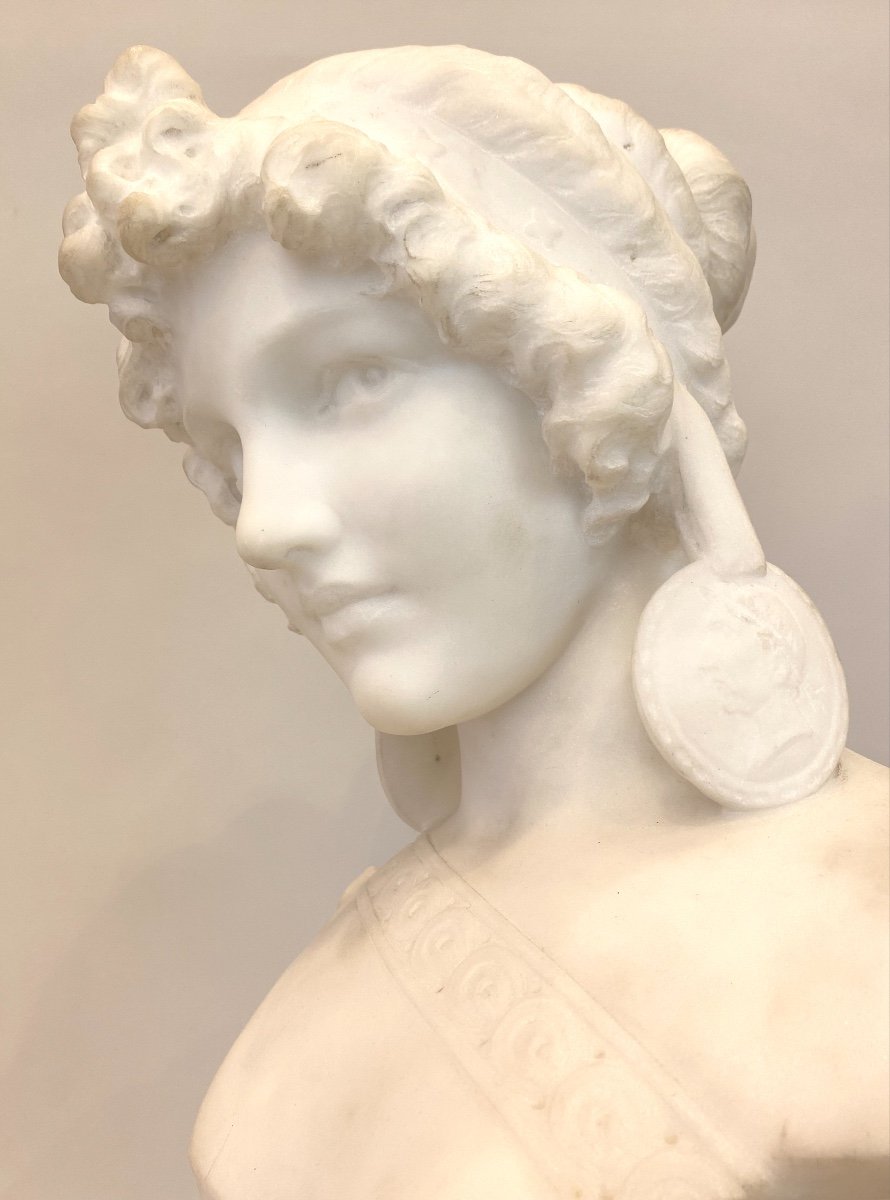 Buste De Jeune Femme Par Isidore LOLI (1875-1929)-photo-3