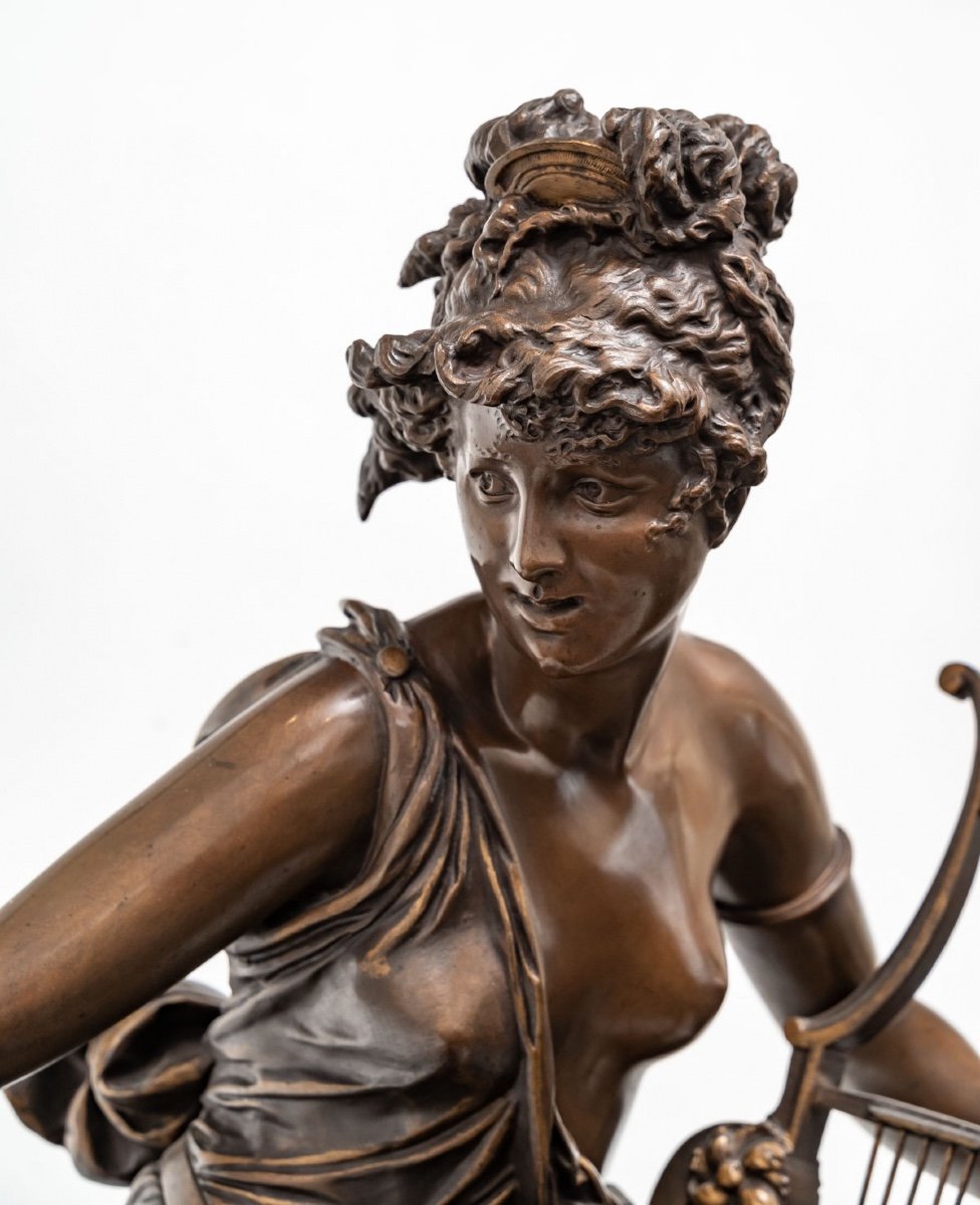 Bronze Figure Melodie By Albert Ernest Carrier Belleuse-photo-2