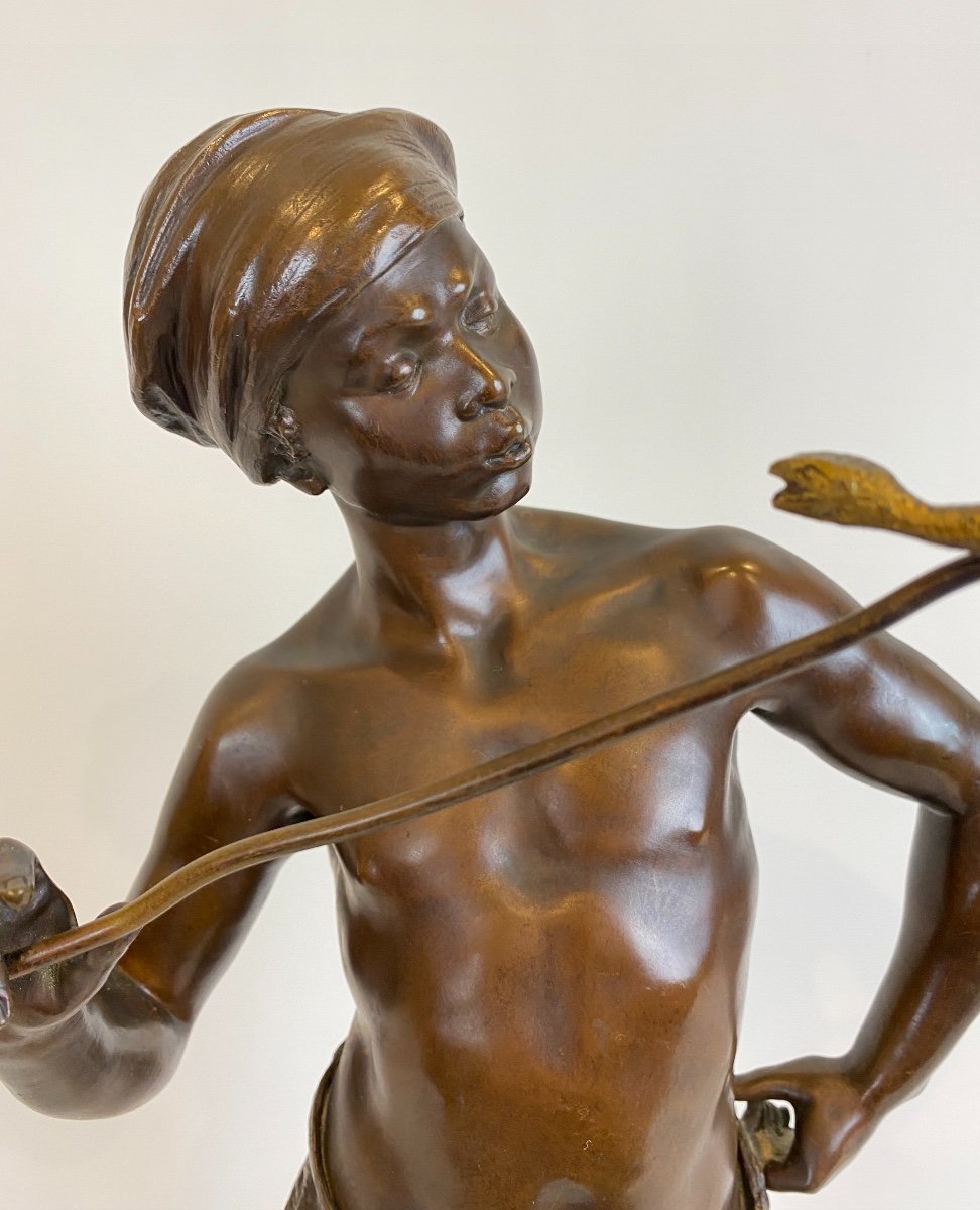 Le Charmeur De Serpent Par Adolphe Jean Lavergne (1863-1928) -photo-2