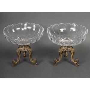 Napoleon III Period Crystal Bowls