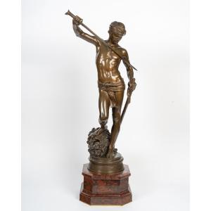 Antonin Mercié (1845-1916) David, Victor Over Goliath