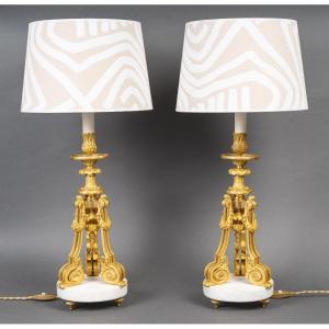 Paire De Lampes Du 19e Siècle