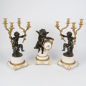 Large Louis XVI-style Fireplace Mantelpiece
