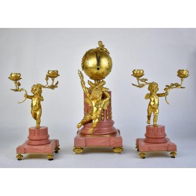 19th Century Three-piece Clock Garniture