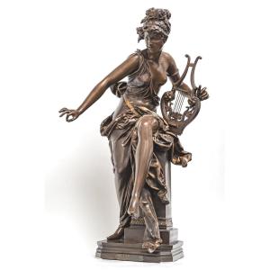 Bronze Figure Melodie By Albert Ernest Carrier Belleuse