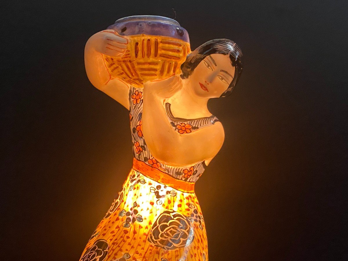 Veilleuse, Brûle parfum En Céramique - Art Déco - 1930-photo-1