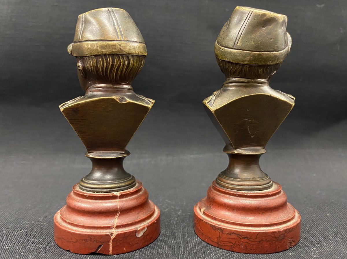 Pair Of Two Bronzes: Jean Who Laughs And Jean Who Weeps - Late 19th Century-photo-4