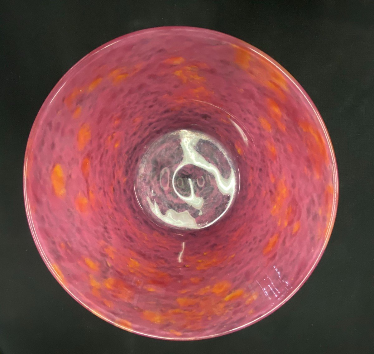 Schneider - Glass Cup On Piedouche - XX Ith - Art Deco-photo-3