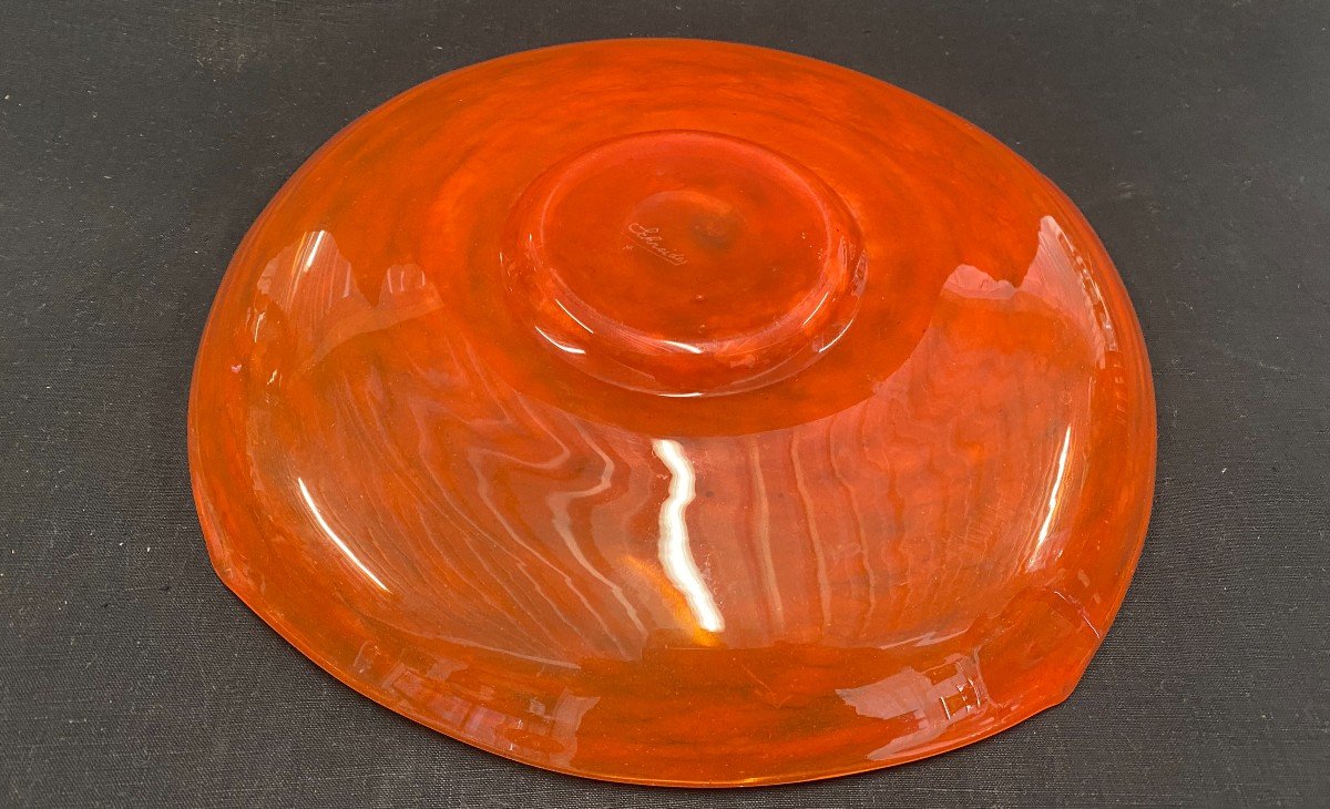 Schneider - Orange Glass Cup - XXth-photo-3