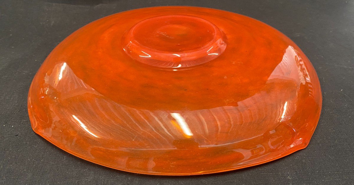 Schneider - Orange Glass Cup - XXth-photo-3