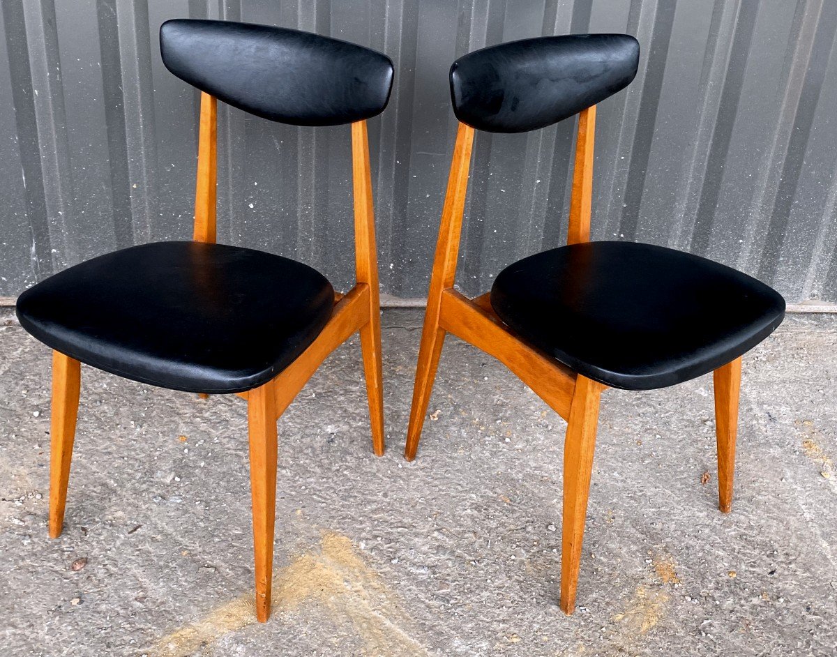 Paire De Chaises Vintage Année 60 - Scandinave-photo-4