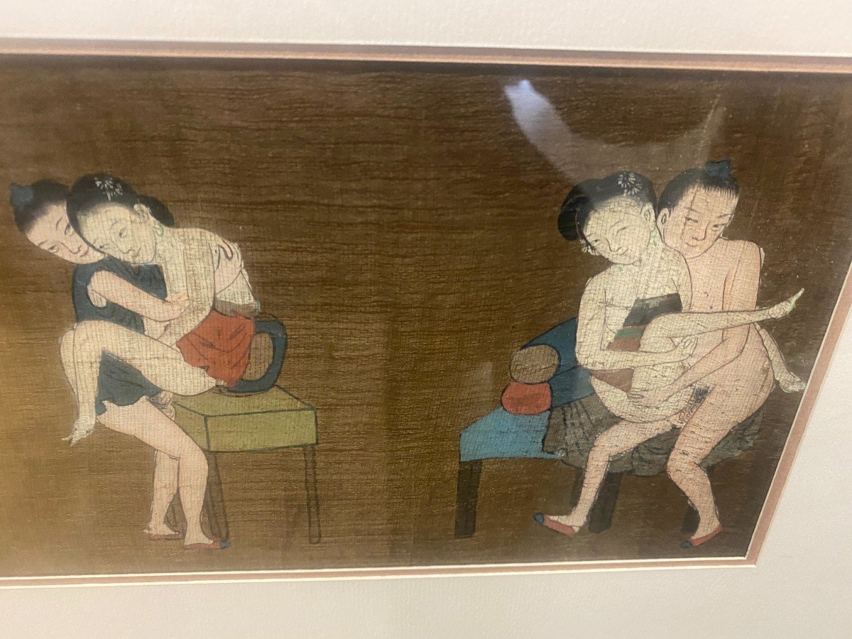 Japon - Peinture érotique - Scènes Du Kamasutra - XX ème-photo-2