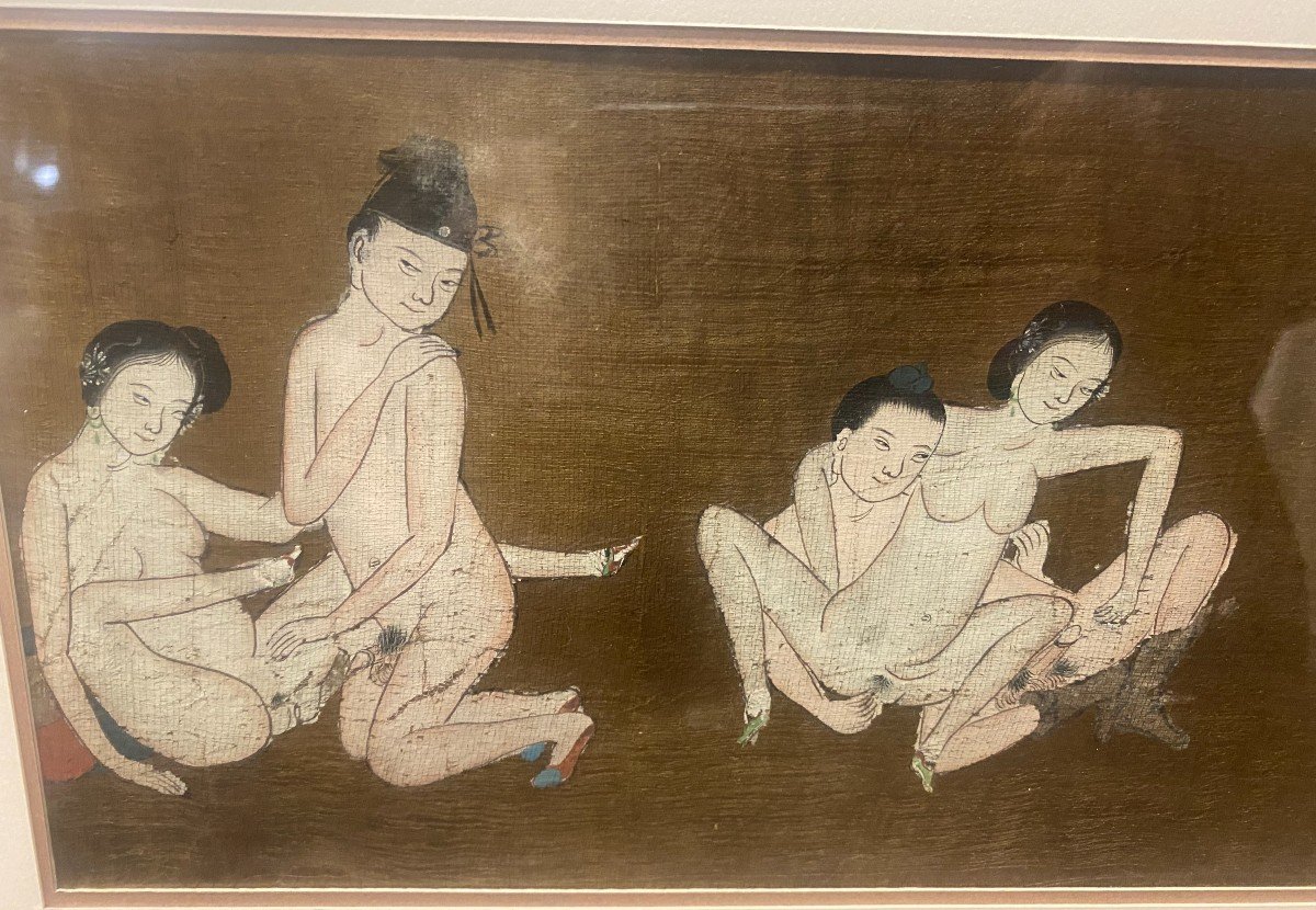 Japon - Peinture érotique - Scènes Du Kamasutra - XX ème-photo-2