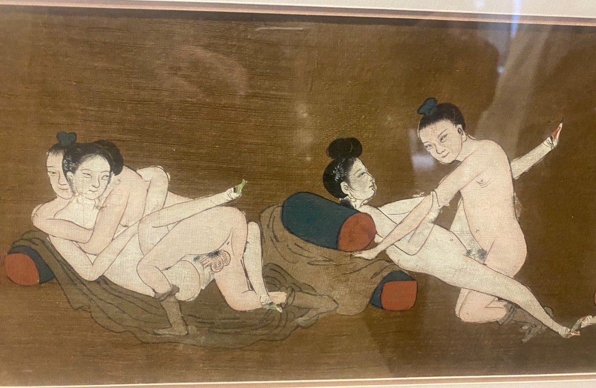 Japon - Peinture érotique - Scènes Du Kamasutra - XX ème-photo-4